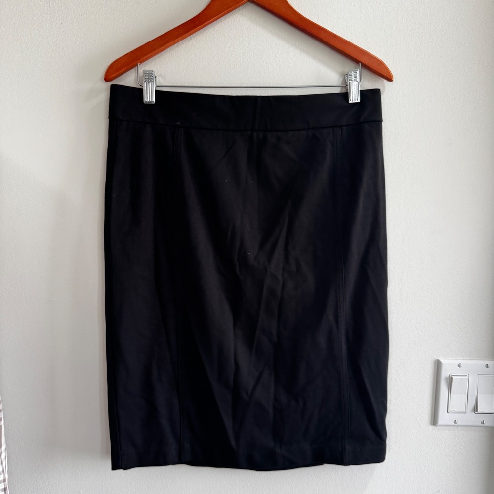 Attitude Pencil Skirt Black Womens Size 12 M Officecore Professional Zipper Back